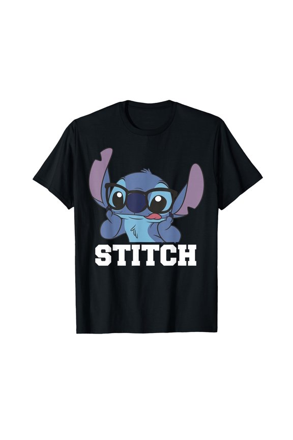 Playful Nerdy Character Portrait T-Shirt for Fun and Casual Wear