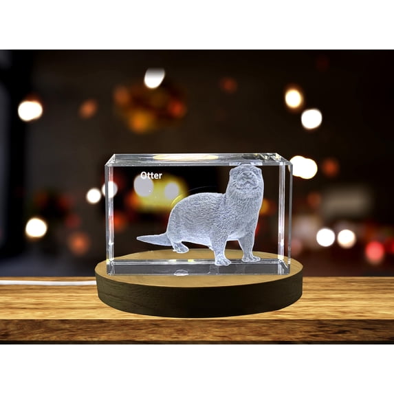 Playful Otter Crystal Carvings | Exquisite Gems Etched with Marine Mammal Tricksters