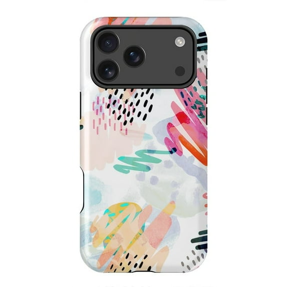 Playful Paint Splats and Brushed Doodles Color Art for iPhone 17 16 15 14 13 12 11 Pro Max
