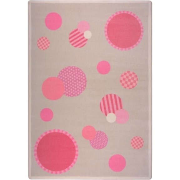 Playful Patterns Baby Dots Rectangle Childrens Area Rugs 04 Pink - 7 ft. 8 in. x 10 ft. 9 in.