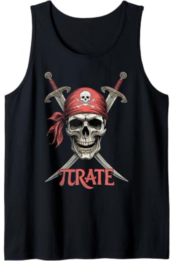 Playful Pi Rate Math Teacher Happy Pi Day Lover Tank Top Size S-3XL