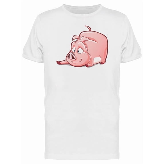 Playful Pig Cartoon Tee Men's -Image by Shutterstock
