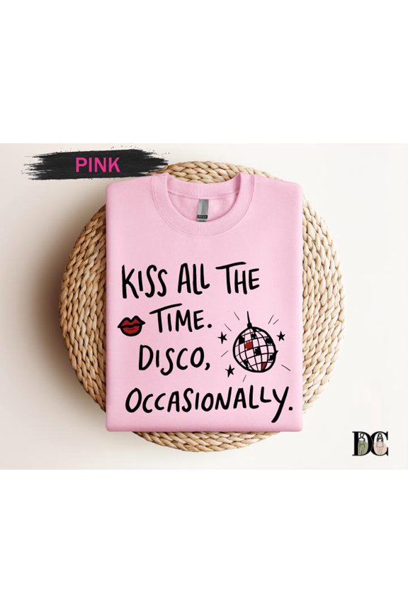 Playful Pink Disco Ball Valentine Graphic T-Shirt for Retro Romantic Aesthetic Lovers