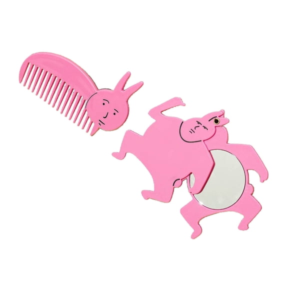 Playful Pink and Comb Set Compact and Portable Comb Acrylic Perfect for Everyday Use and Travel