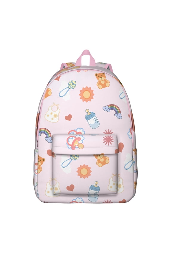 Playful Planets Backpack&nbsp;- Kawaii Cartoon Solar System Design Waterproof College Backpack, Spacious Laptop Bag for Commuters & Office Workers (Fun Galaxy Pattern)