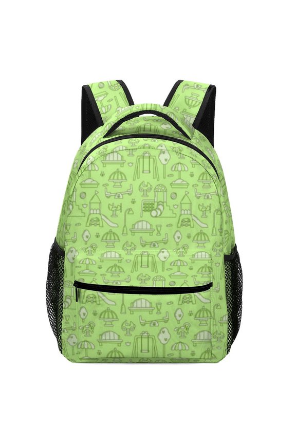 Playful Playground Pattern Oxford Backpack Lightweight Adjustable Outdoor Daily