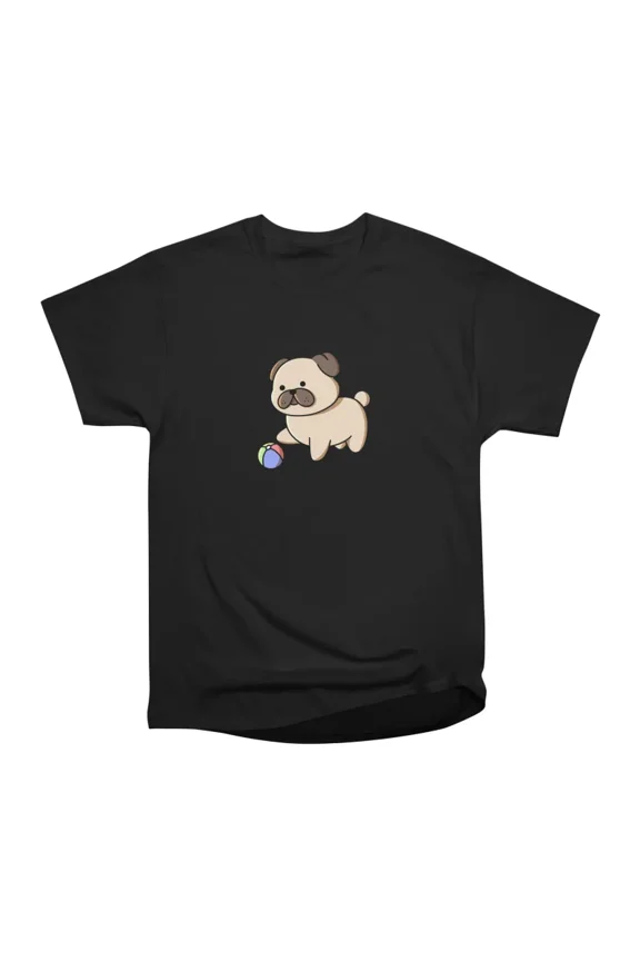 Playful Pug with a Beach Ball T-Shirt Tee Gift For Him Merch For Her Apparel For Friend