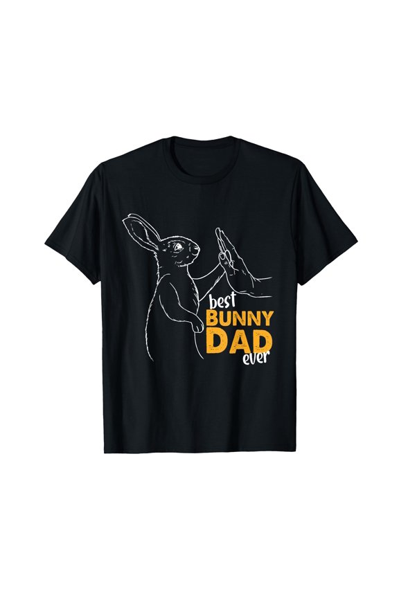 Playful Rabbit Graphic T-Shirt for Best Bunny Dad Ever Gift