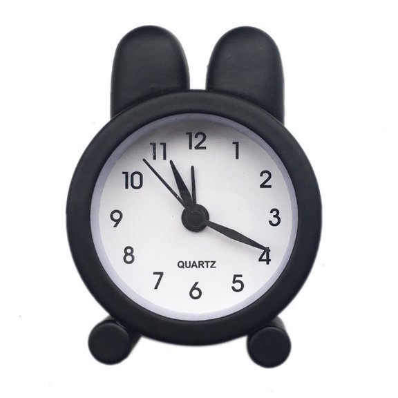 Playful Rabbits Alarm Clock Quiet Bedsides Clock for Kids and Adults with Practical Functionality