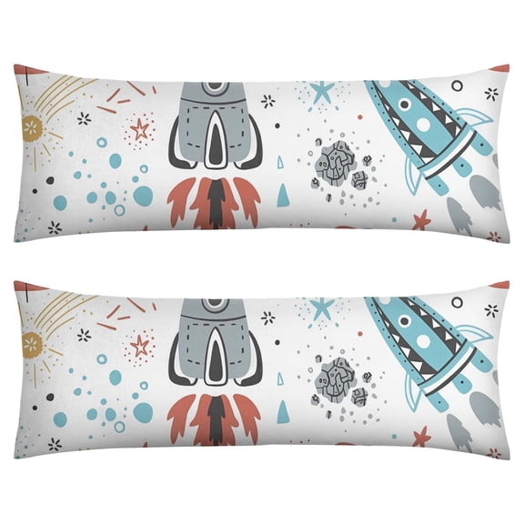Playful Rainbow Animal Body Pillow Cover 20x54 - Cute Cartoon Character Print Long Pillow Case with Zipper, Full-Length Support for Maternity & Sleeping, Machine Washable