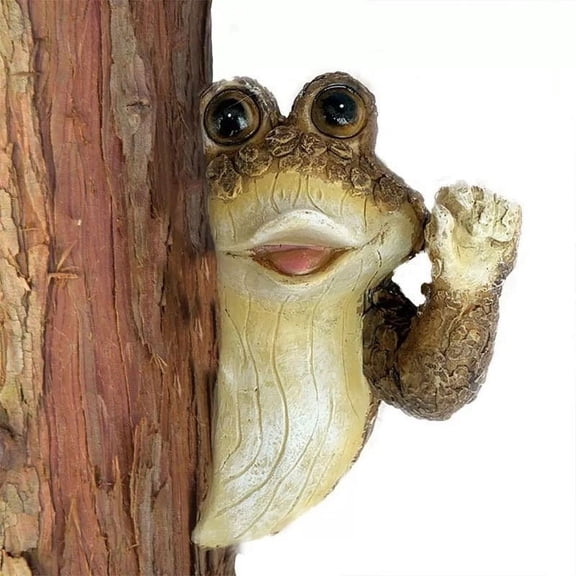 Playful Resin Tree Frog Décor for Your Garden, Patio or Trees