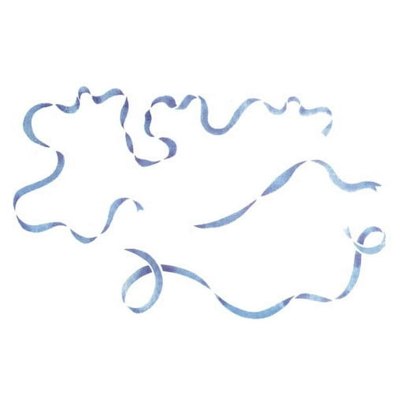 Playful Ribbon Wall Stencil - DEE178 by DeeSigns