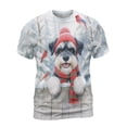 thumbnail image 1 of Playful Schnauzer Welcomes Winter Snowy Day with Cardinal Bird All Over Print 3D Shirt Unisex Merch Miniature Schnauzer Dog Lover - 2017, 1 of 6