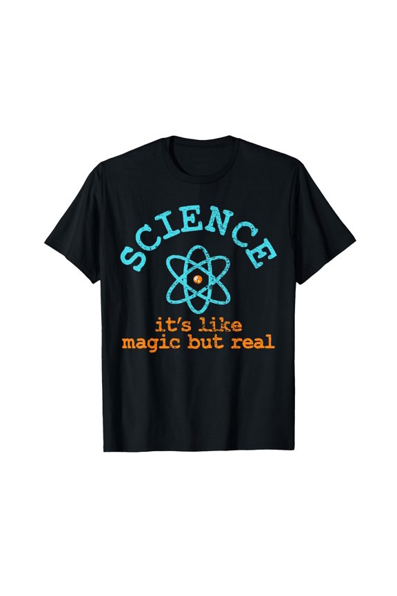 Playful Science-Themed T-Shirt Featuring Atom Graphic - Celebrate Science with Style