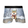 thumbnail image 1 of Playful Scottish Terrier Welcomes Winter Snowy Day with Cardinal Bird All Over Print Boxer Briefs Underwear for Men Dad Shibas Dog Lovers Gifts Idea - 120177, 1 of 6