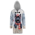 thumbnail image 1 of Playful Scottish Terrier Welcomes Winter Snowy Day with Cardinal Bird All Over Print 3D Hooded Duffle Toggle Coat Scottie Dog Lover Gifts - 2017, 1 of 6