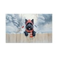 thumbnail image 1 of Playful Scottish Terrier Welcomes Winter Snowy Day with Cardinal Bird Doormat Scottie Dog Lover Gifts Indoor Outdoor Welcome Mat - 2017, 1 of 5