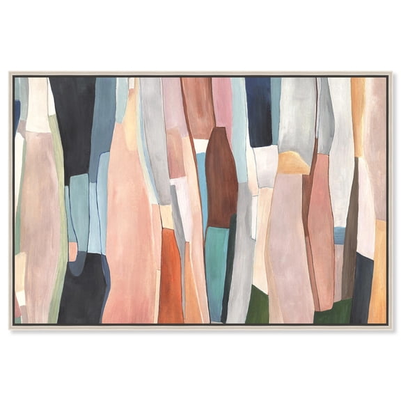 Playful Shadows Canvas Print Living Room Wall Art by Art Remedy, Silver Frame, 36 x 24