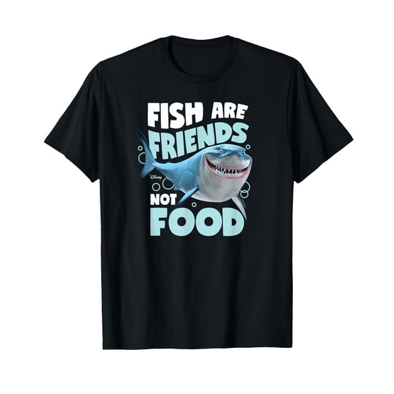 Playful Shark Graphic T-Shirt - "Fish Are Friends, Not Food" Fun Design