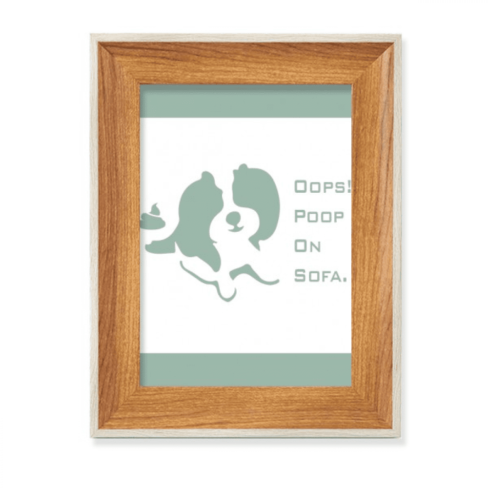 Playful Shephered Dog Poop Sofa Desktop Wooden Photo Frame Display ...
