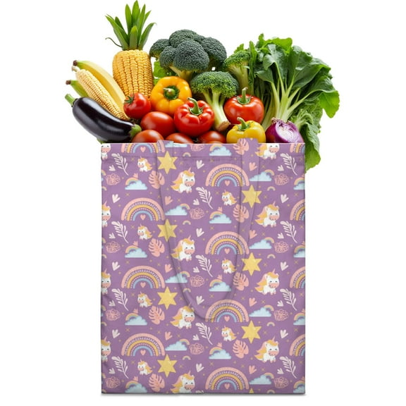 Playful Sketch Reusable Tote Bag - Foldable, Eco-Friendly Shopping Bag for Kids & Children, Durable & Large Capacity