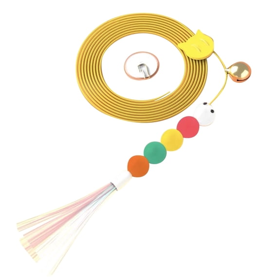 Playful Solutions for Your Feline Friend: Interactive Cat Teaser Toys - Hang Them Up to Relieve Boredom, Complete with Bells for Added Fun in Your Indoor Haven! (Rattling Paper Worm)