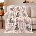 thumbnail image 1 of Playful Sphynx Cats Pink Hearts Flowers Sweet Cat, Playful Pet Portrait Pattern, Warm Flannel Blanket for Living Room and Bedroom, Cat Lovers Just Because Gift, Pet Lover Home Decor, 1 of 9
