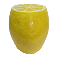 thumbnail image 1 of Yellow Round Resin 14.17 in. Outdoor Side Table Lemon Fruit Stool for Backyard, Pool, Lawn, 1 of 7