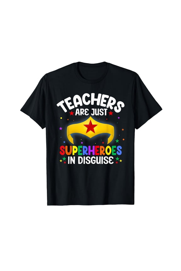 Playful Superhero Design T-Shirt for Teachers - Celebrate Educators' Superpowers