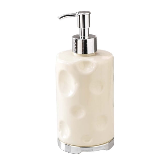 Playful Swiss Cheese Soap Dispenser, Refillable 420ml Pump Bottle for Bathroom, Kitchen, Lotion & Shampoo