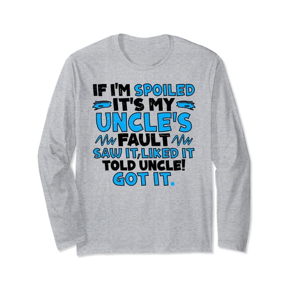 Playful Text Design Long Sleeve T-Shirt for a Fun and Spoiled Look