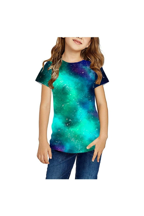 Playful Tie-Dye Kids Tops | Everyday Summer Short Sleeve Tees for 3-14 Years
