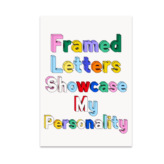 Playful Typography Art - Creative Individual - 13x19 Poster Print