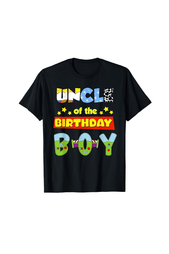 Playful Uncle Birthday Celebration T-Shirt for Family Party Fun
