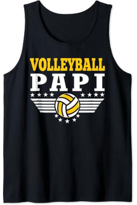 Playful Volleyball Papi Retro Volleyball Father Player Lover Tank Top Size S-3XL