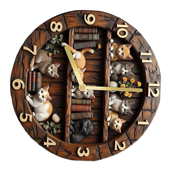 Clock Interfac Playful Wall Clock with Retro Aesthetic & Quiet Movement Educational ...