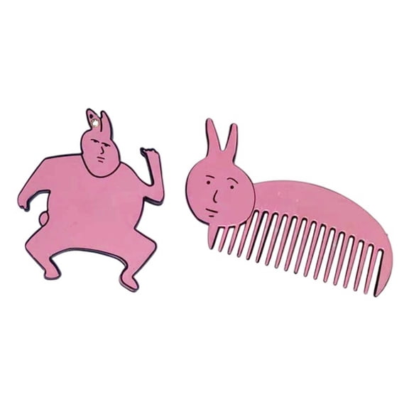 Playful and Comb Set Compact and Portable Comb Acrylic Perfect for Everyday Use and Travel
