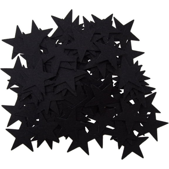 Playfully Ever After 1.5 Inch Felt Star Stickers (Black)