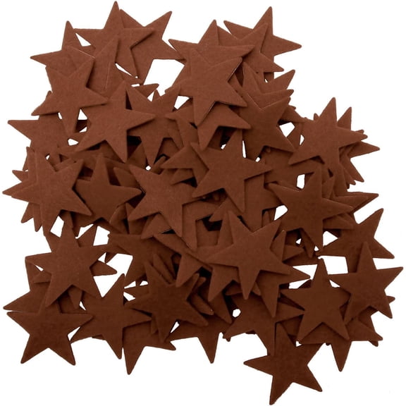 Playfully Ever After 1.5 Inch Felt Star Stickers (Brown)