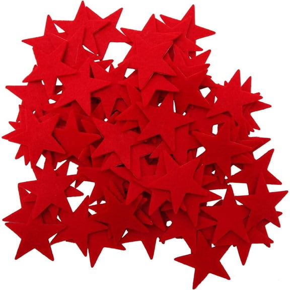 Playfully Ever After 1.5 Inch Felt Star Stickers (Red)