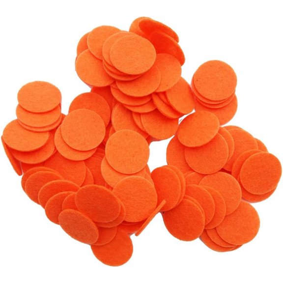 Playfully Ever After 1.5 Inch Orange 94pc Stiff Felt Circles