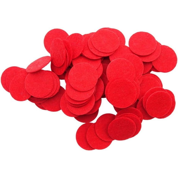 Playfully Ever After 1.5 Inch Red 94pc Stiff Felt Circles