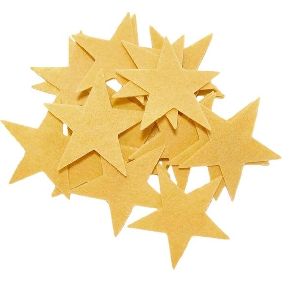 Playfully Ever After 1.5 inch Stiff Felt Stars 88pc (Buttercream)