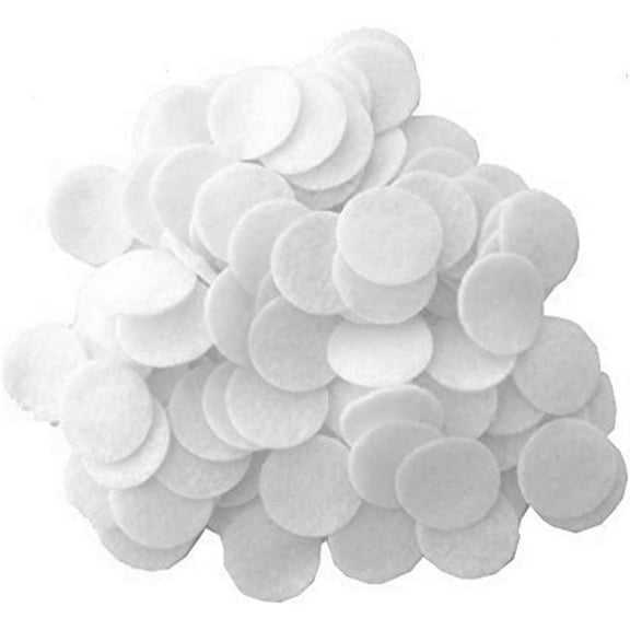 Playfully Ever After 1 Inch White 100pc Stiff Felt Circles
