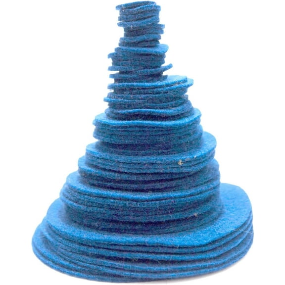 Playfully Ever After Blue Craft Felt Circles (Mixed Size Pack - 56pc)