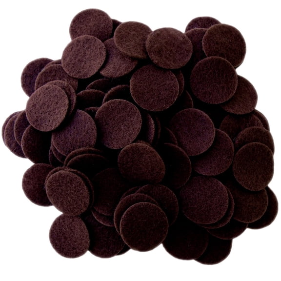 Playfully Ever After Brown Craft Felt Circles (2.5 Inch - 46pc)