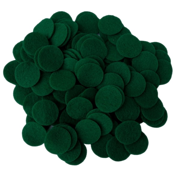 Playfully Ever After Dark Green Craft Felt Circles (1 Inch - 100pc)