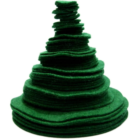 Playfully Ever After Dark Green Craft Felt Circles (Mixed Size Pack - 56pc)