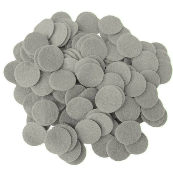Playfully Ever After Gray Craft Felt Circles (1 Inch - 100pc)