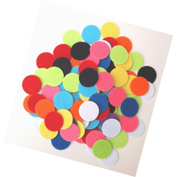 Playfully Ever After Mixed Color Assortment Felt Circle Stickers (1 inch - 100pc)